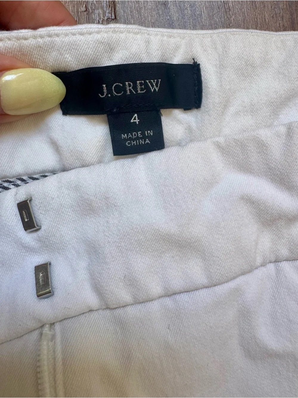 J. Crew White Women's Chino Pants, Size 4